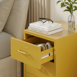 The Richmond - Industrial Style Metal Drawers In Mustard - Urban Lockers
