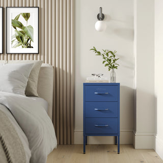 The Richmond - Industrial Style Metal Drawers In Navy Blue - Urban Lockers