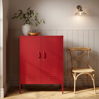 The Fulham - Home Style Storage Locker In Red - Urban Lockers