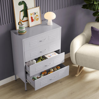 The Harrow - Industrial Style Metal Drawers In Lilac - Urban Lockers