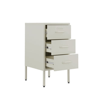 The Richmond - Industrial Style Metal Drawers In Vanilla - Urban Lockers