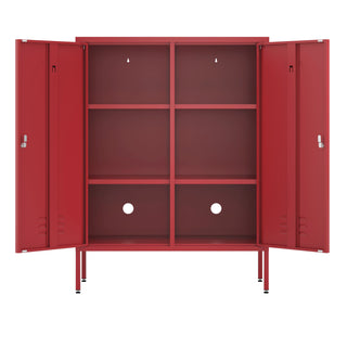 The Fulham - Home Style Storage Locker In Red - Urban Lockers