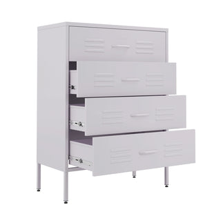 The Harrow - Industrial Style Metal Drawers In Lilac - Urban Lockers