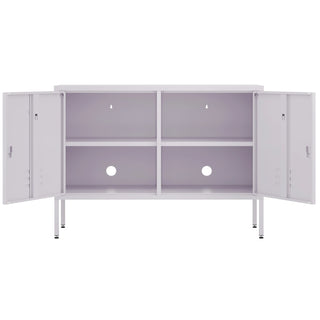 The Oxford - Side Table/TV Stand Storage Locker In Lilac - Urban Lockers