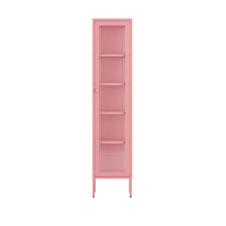 The Wimbledon - Fluted Glass Single Door Locker In Flamingo - Urban Lockers