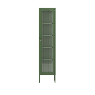 The Wimbledon - Fluted Glass Single Door Locker In Forest - Urban Lockers