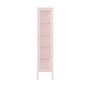 The Wimbledon - Fluted Glass Single Door Locker In Light Pink - Urban Lockers
