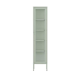 The Wimbledon - Fluted Glass Single Door Locker In Sage - Urban Lockers
