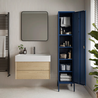 The Bexley - Tall Single Door Storage Locker In Navy Blue - Urban Lockers
