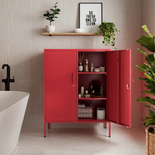 The Fulham - Home Style Storage Locker In Red - Urban Lockers