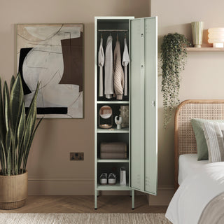 The Bexley - Tall Single Door Storage Locker In Sage - Urban Lockers