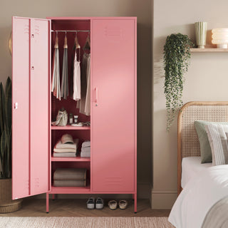 The Chelsea - Tall Double Door Storage Locker In Flamingo - Urban Lockers
