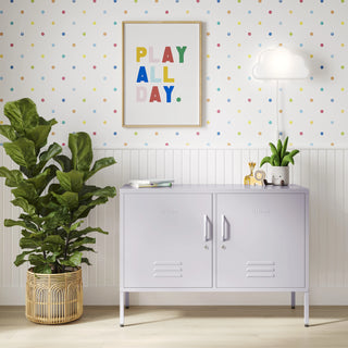 The Oxford  - Side Table/TV Stand Storage Locker In Lilac - Urban Lockers