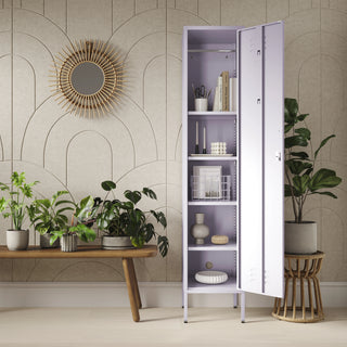 The Bexley - Tall Single Door Storage Locker In Lilac - Urban Lockers