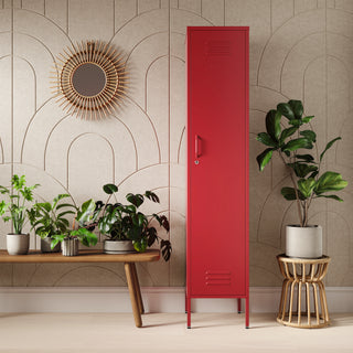 The Bexley - Tall Single Door Storage Locker In Red - Urban Lockers
