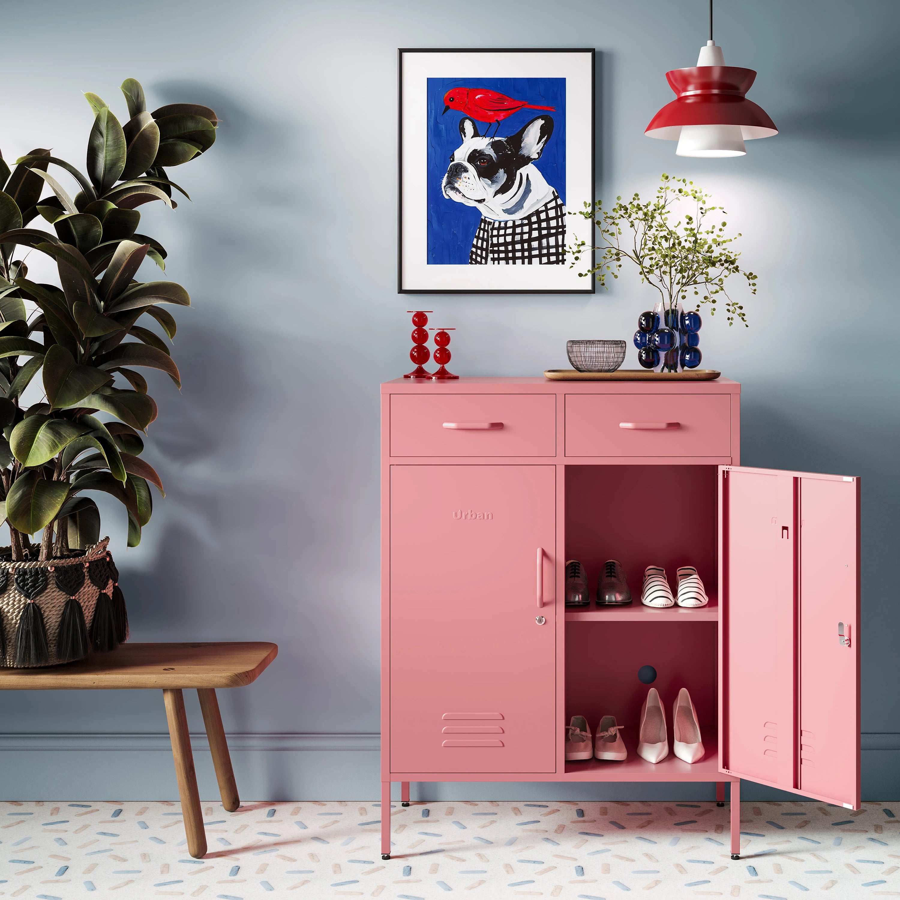 The Kensington | Locker Cabinet | Flamingo