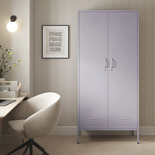The Chelsea - Tall Double Door Storage Locker In Lilac - Urban Lockers