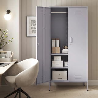 The Chelsea - Tall Double Door Storage Locker In Lilac - Urban Lockers